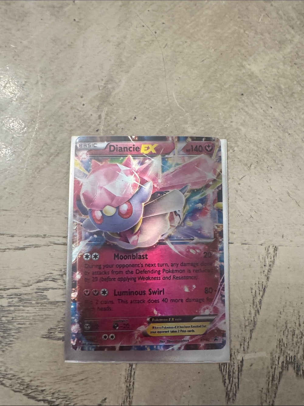 Pokemon Diancie EX Pink Holo Trading Card